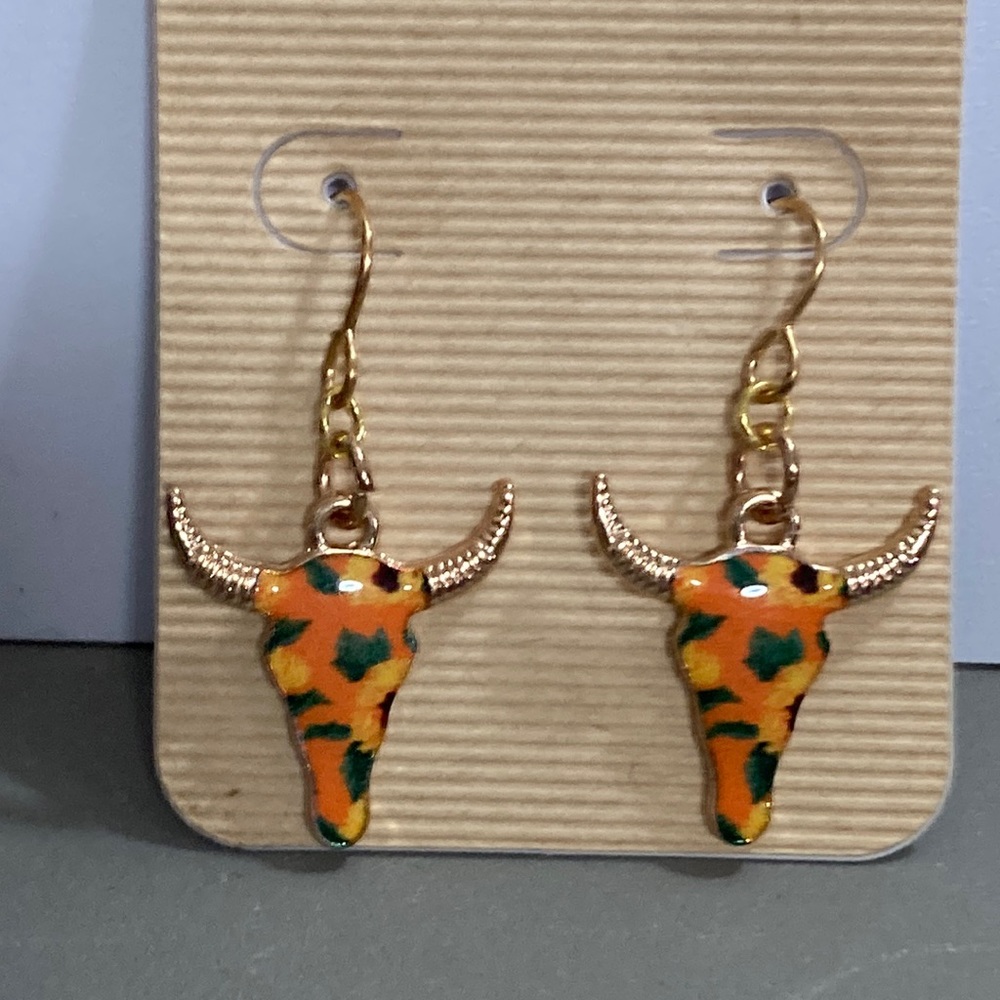 Western Steer Earrings